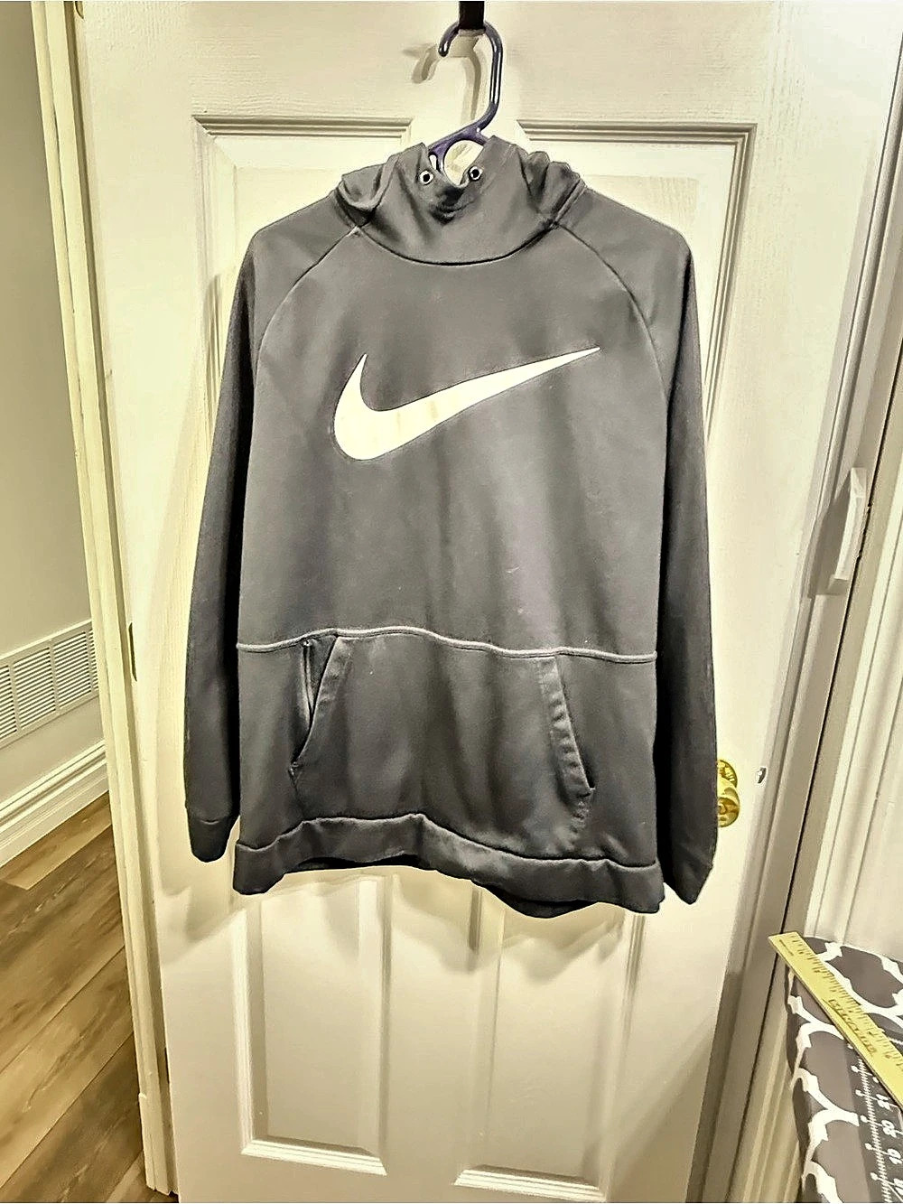 Nike Therma-FIT Pocket Pullover Fleece Hoodie Gray XL